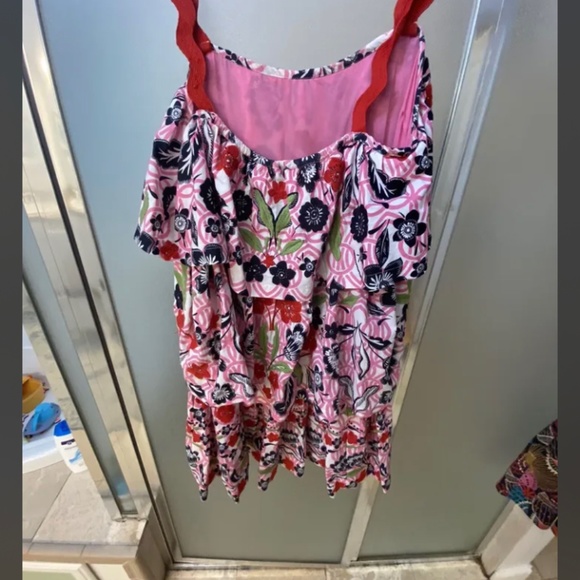 SOLD Maeve by Anthropologie Dress Patterned Red RicRack Sz S NWOT - Picture 3 of 3